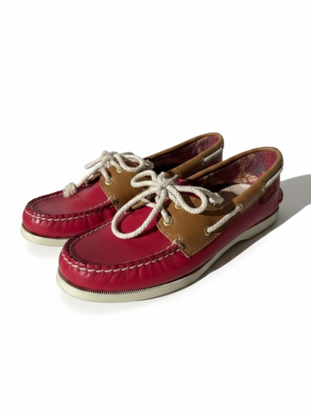 Sperry Top Sider A/O 2 Eye Bright Pink Patent Leather Boat Shoes Sz 8 women's
